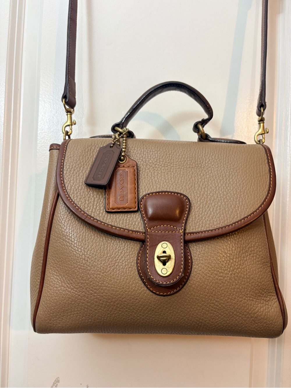 1995 Coach Sheridan Monticello Top Handle Satchel Crossbody Bag 4226